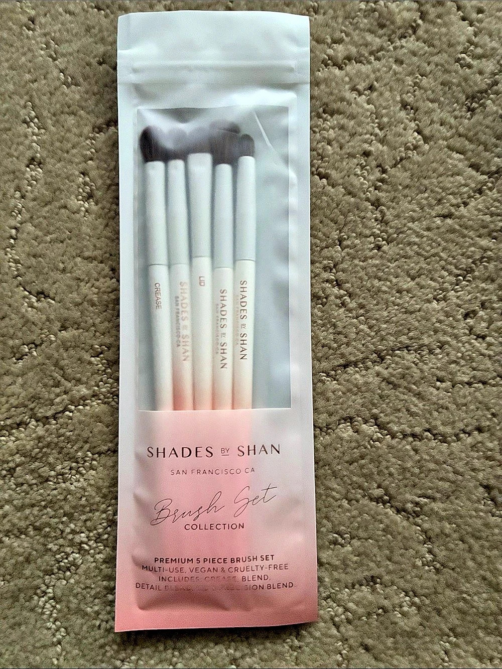 Shades by Shan Brush Set Collection 5-Piece Makeup Brush Set
